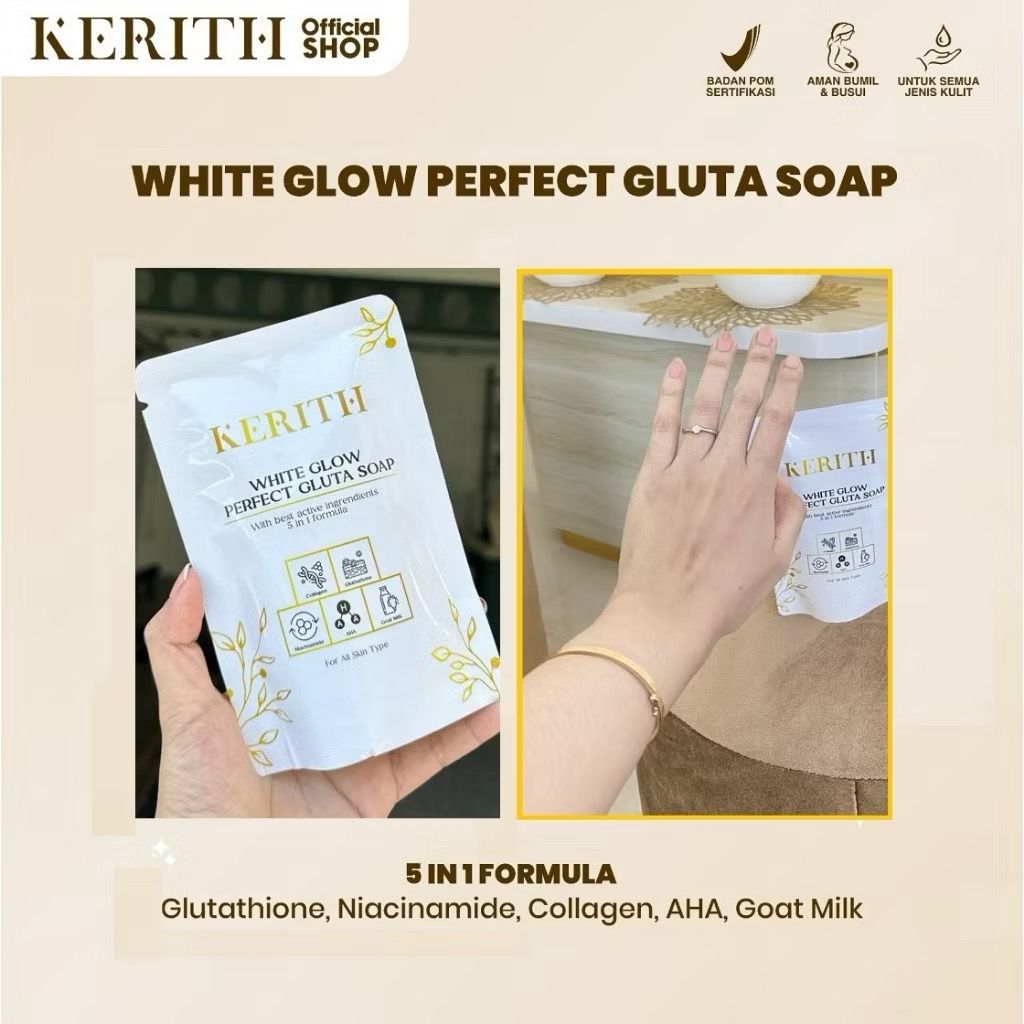 DAPAT 2 PCS KERITH White Glow Perfect Gluta Soap